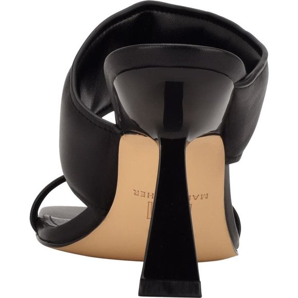 🆕 MARC FISHER Deann Slide Flared Heel Sandals Shoes Black 6.5 - Picture 3 of 10